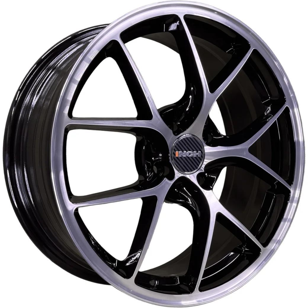 INCH 7x17/4x100 ET43 D60,1 FA8538 Gloss Black Machined Face (ZJH) FlowForming