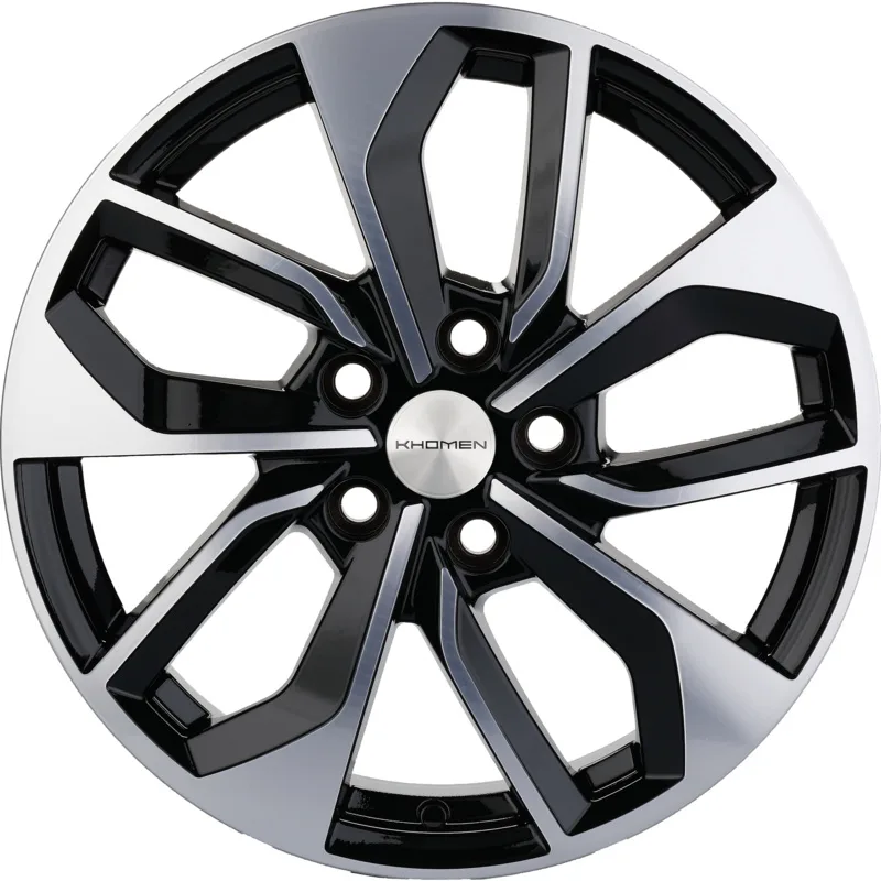 Khomen Wheels 7x17/5x112 ET43 D57,1 KHW1703 (Kodiaq/Tiguan) Black-FP