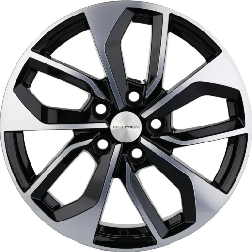 Khomen Wheels 7x17/5x112 ET43 D57,1 KHW1703 (Kodiaq/Tiguan) Black-FP