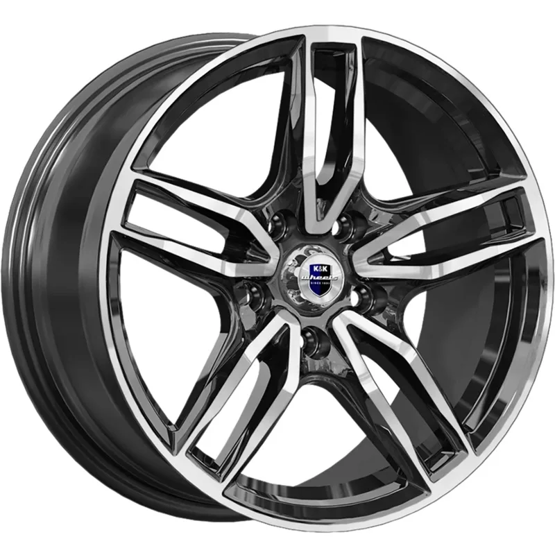 K&K 8x17/5x112 ET45 D66,6 Бартон (КС1110) Алмаз черный