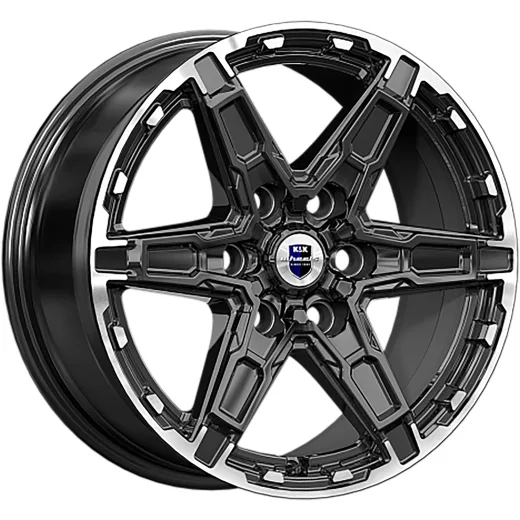 K&K 8x18/6x114,3 ET25 D66,1 Дистрикт (КС1159) черный бриллиант