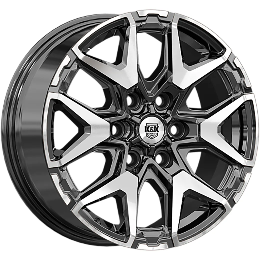 K&K 7,5x18/6x114,3 ET46 D67,1 Гангут (КС1176) Алмаз черный