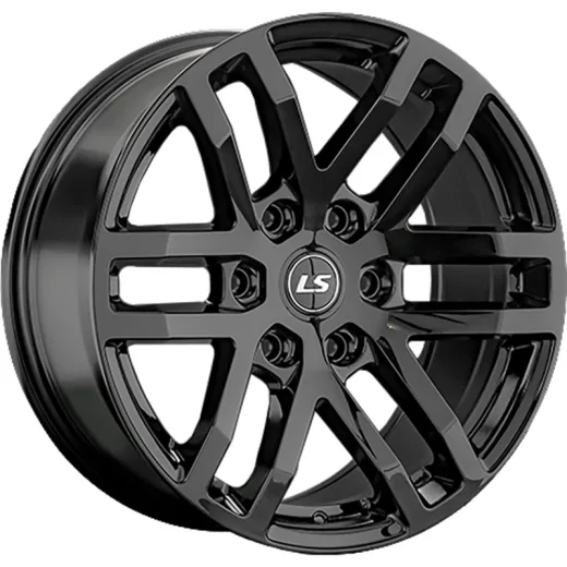 LS 9x18/6x139,7 ET30 D100,1 1279 BK (конус, Колпак+лого)