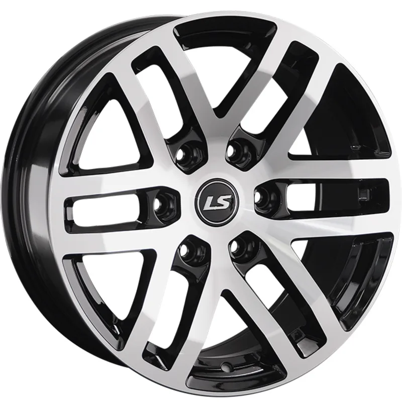 LS 9x18/6x139,7 ET25 D106,1 1279 BKF (конус, Колпак+лого)