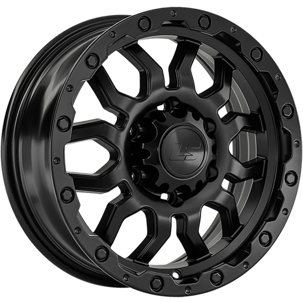 LS 7x16/6x139,7 ET38 D100,1 1285 BKS (конус, Колпак+лого)