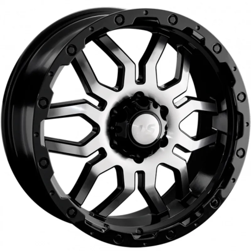 LS 7x16/5x139,7 ET35 D98,5 1285 BKF (конус, Колпак+лого)