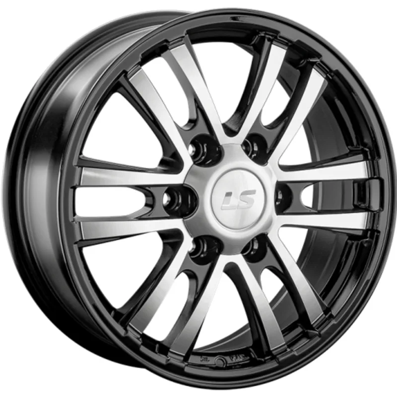 LS 7x17/6x139,7 ET30 D106,1 1287 BKF (конус, Колпак+лого)