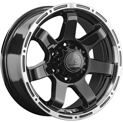 LS 7,5x17/6x139,7 ET25 D106,1 1289 BKL (конус, Колпак+лого)