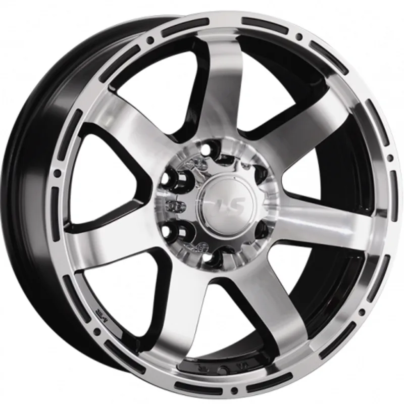 LS 7,5x17/6x139,7 ET25 D106,1 1289 BKF (конус, Колпак+лого)