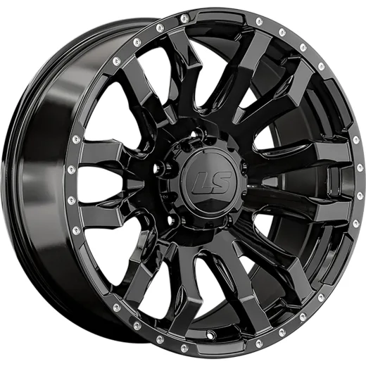 LS 9x20/5x150 ET25 D110,5 1294 BK (конус, Колпак+лого)