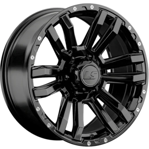 LS 9x18/6x139,7 ET15 D106,1 1339 BK (конус, Колпак+лого)