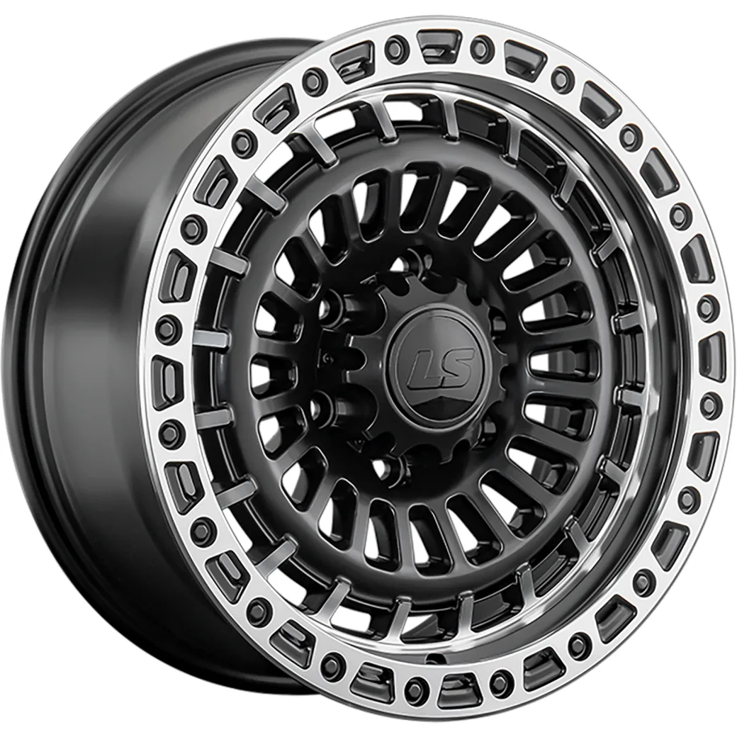LS 8,5x17/6x139,7 ET25 D100,1 1348 BKSL (конус, Колпак+лого)