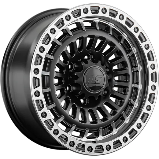 LS 8,5x17/6x139,7 ET25 D100,1 1348 BKSL (конус, Колпак+лого)