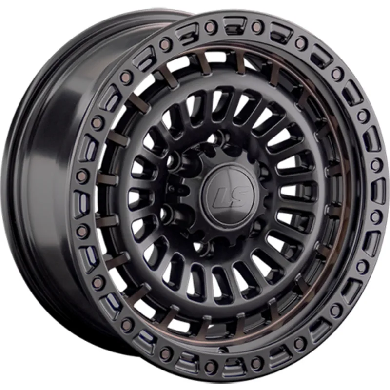 LS 9x18/6x139,7 ET20 D106,1 1348 BKS+BR (конус, Колпак+лого)