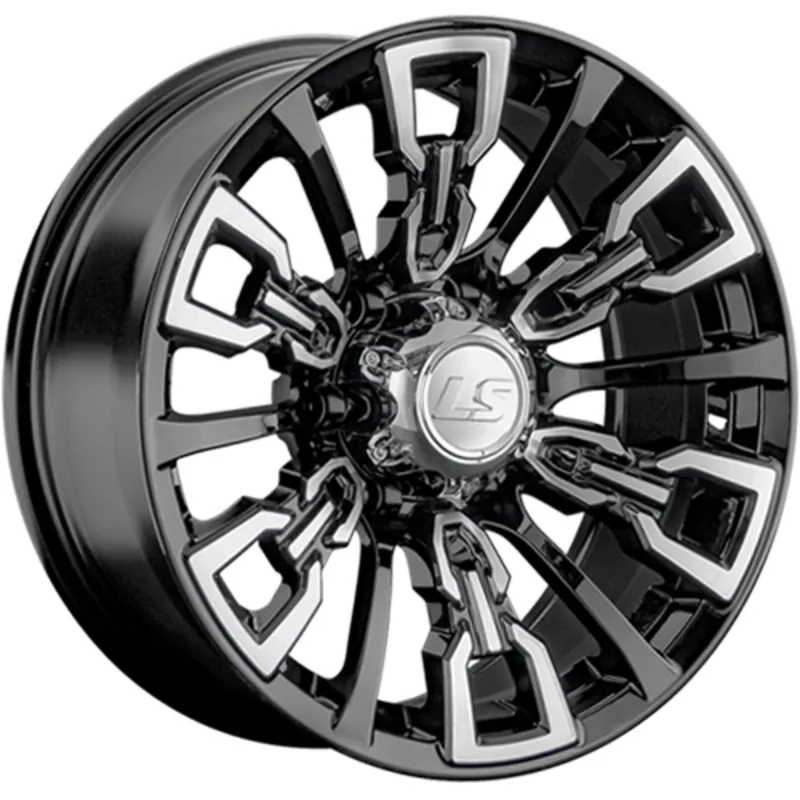 LS 8x17/6x139,7 ET-15 D106,1 1363 BKF (конус, Колпак+лого)