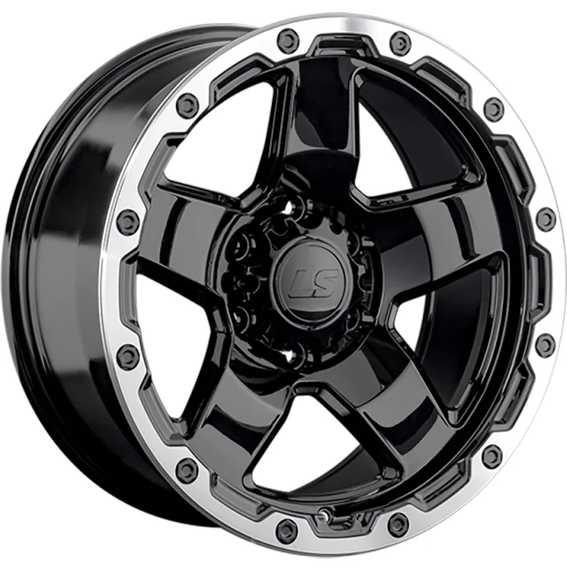 LS 9,5x18/6x139,7 ET5 D106,1 1371 BKL (конус, Колпак+лого)