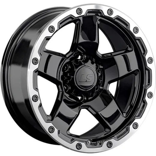LS 9,5x18/6x139,7 ET5 D106,1 1371 BKL (конус, Колпак+лого)