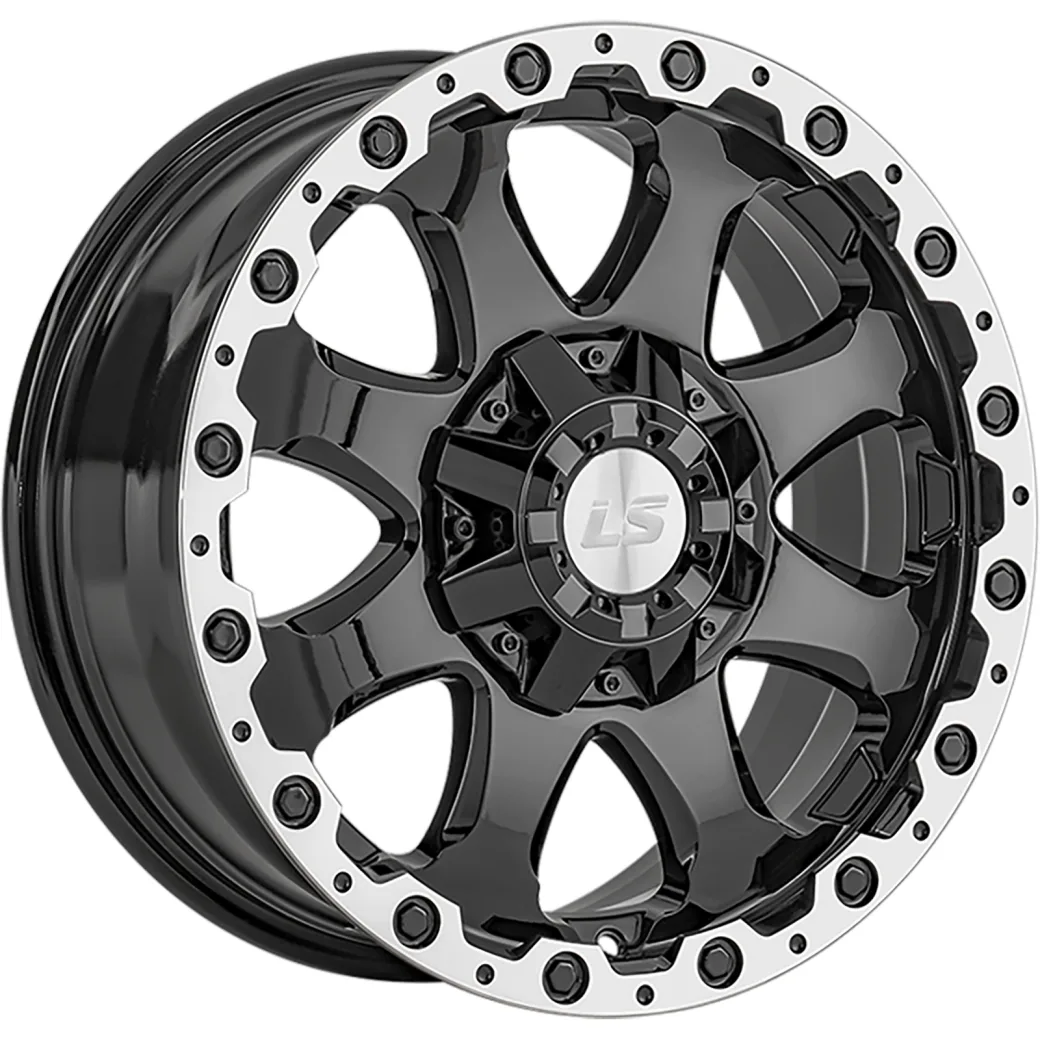 LS 8x17/6x139,7 ET36 D100,1 1375 BKL (конус, Колпак+лого)