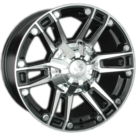 LS 8x17/6x139,7 ET25 D106,1 558 BKF (конус, Колпак+лого)