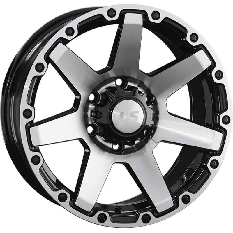 LS 8x17/6x139,7 ET20 D106,1 874 BKF (конус, Колпак+лого)
