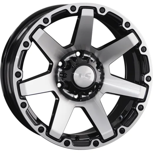 LS 8x17/6x139,7 ET20 D106,1 874 BKF (конус, Колпак+лого)