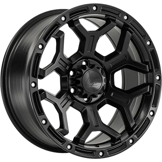 LS FlowForming 9x18/6x114,3 ET25 D67,1 RC68 BKS (конус, Колпак+лого)