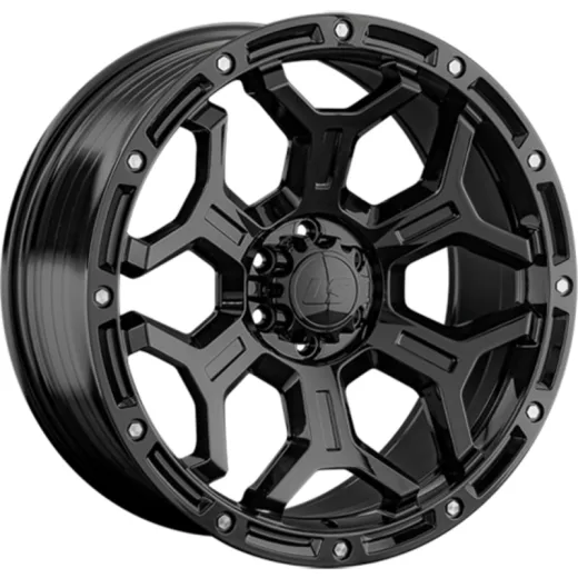 LS FlowForming 9x18/6x139,7 ET25 D106,1 RC68 BK (конус, Колпак+лого)
