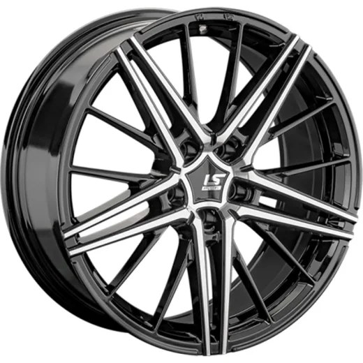 LS FlowForming 8x18/5x108 ET36 D65,1 RC76 BKF (конус, Колпак+лого)