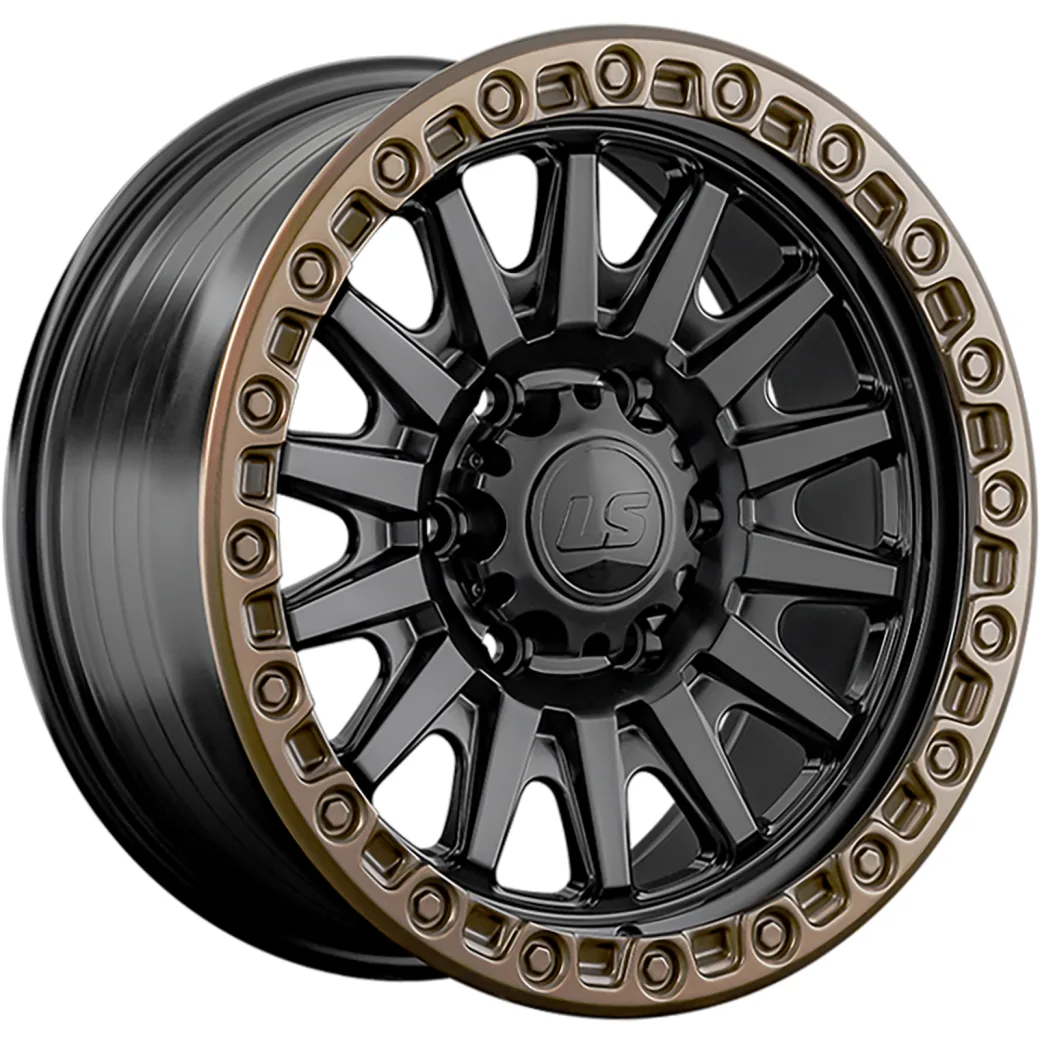 LS FlowForming 9x17/6x139,7 ET20 D106,1 RC90 BKS+BZSDSL (конус, Колпак+лого)