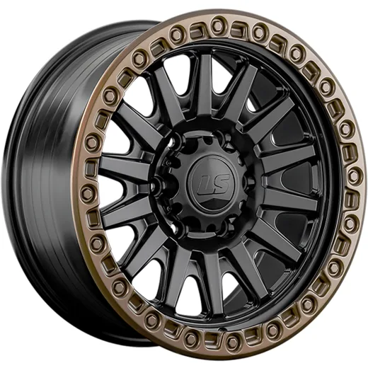 LS FlowForming 9x17/6x139,7 ET20 D106,1 RC90 BKS+BZSDSL (конус, Колпак+лого)