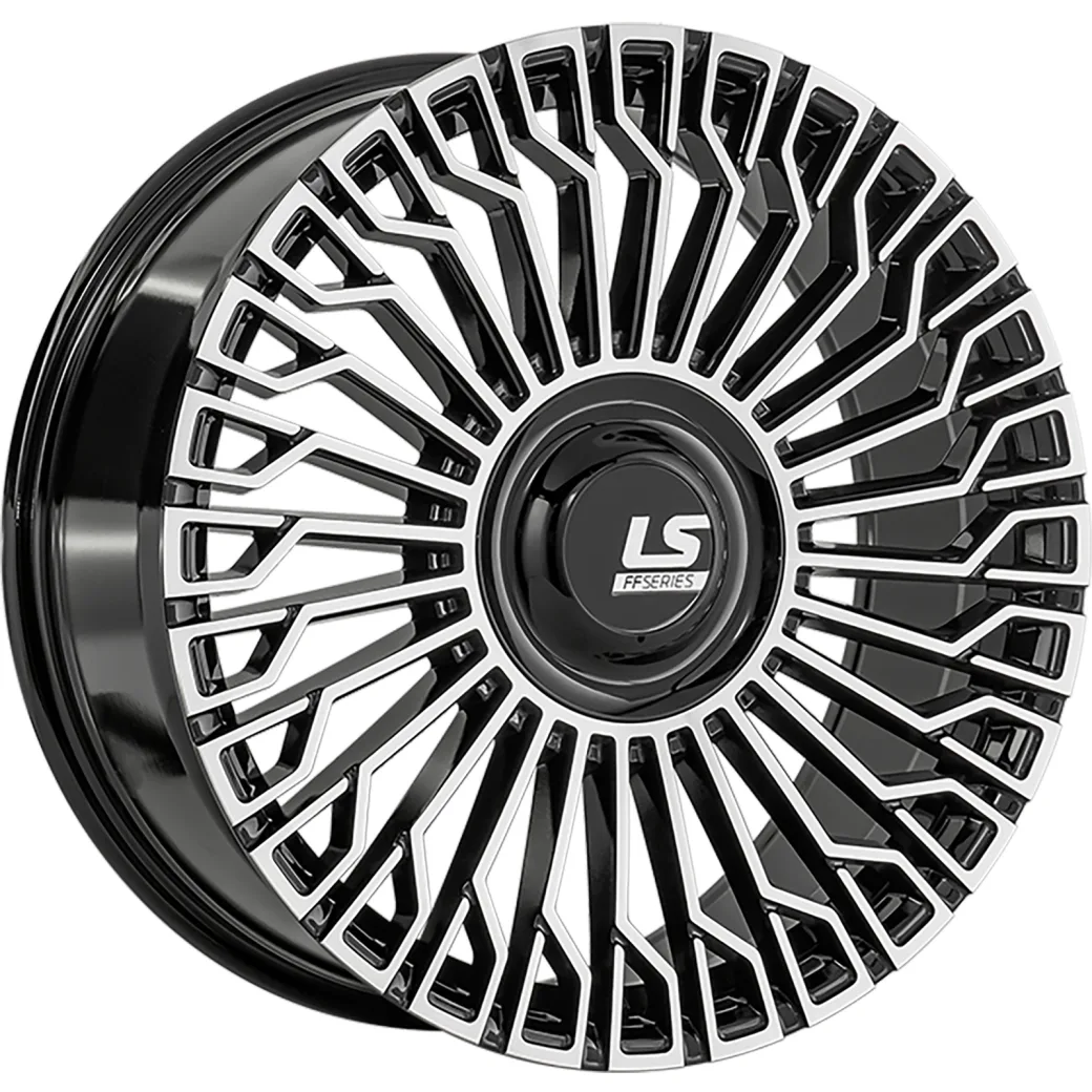 LS FlowForming 9x22/6x139,7 ET45 D95,1 RC99 BKF (конус, Колпак+лого)