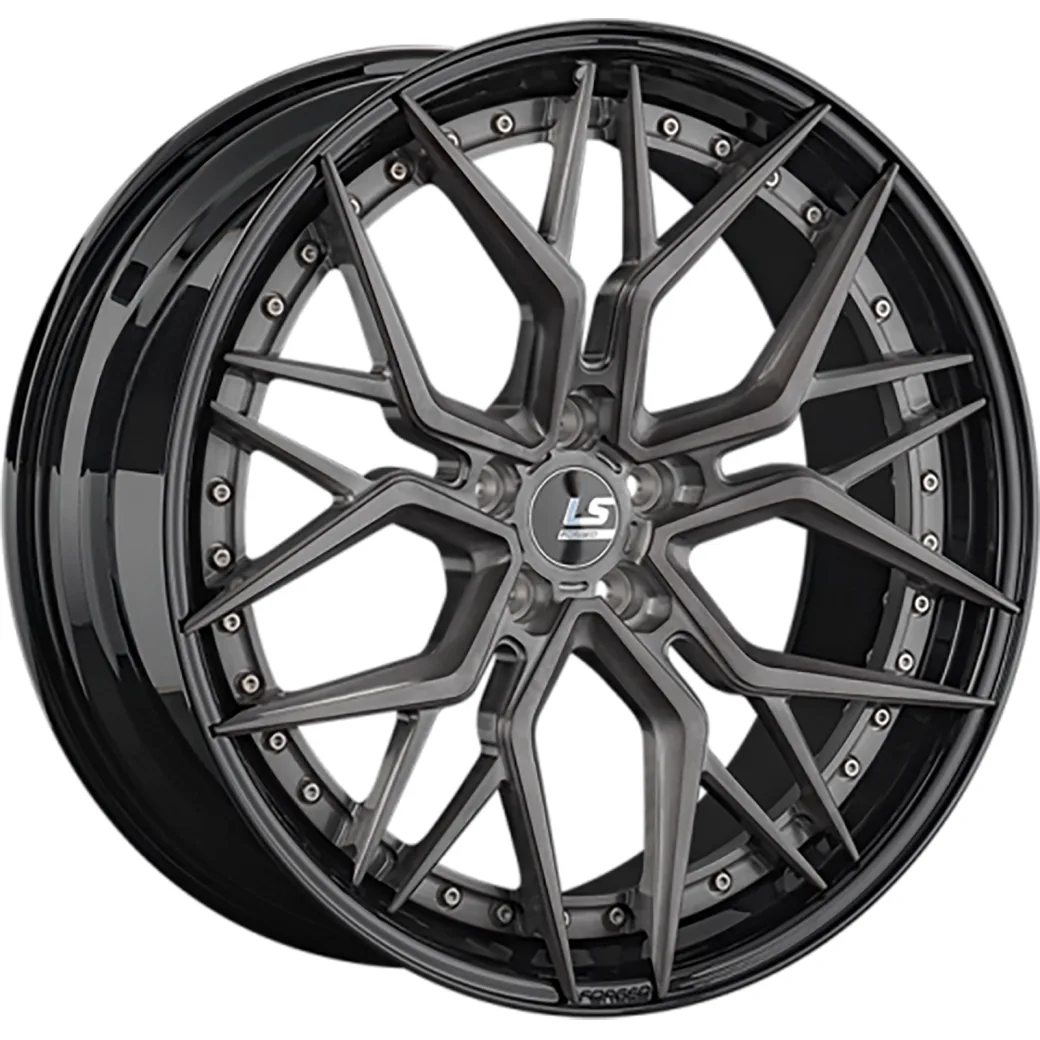 LS Forged 10,5x21/5x112 ET43 D66,6 LS FG35 ALBRSD-GM/BK (конус)