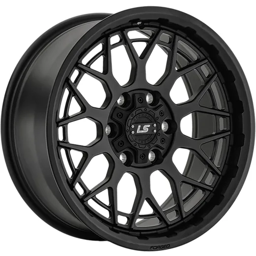 LS Forged 9x17/6x139,7 ET20 D106,1 LS FG52 MB (конус, Колпак+лого)