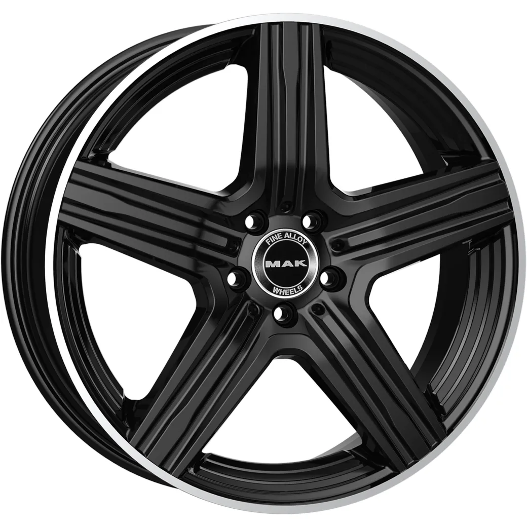 MAK 9x18/5x112 ET30 D66,6 Lewis Gloss Black Mirror Ring