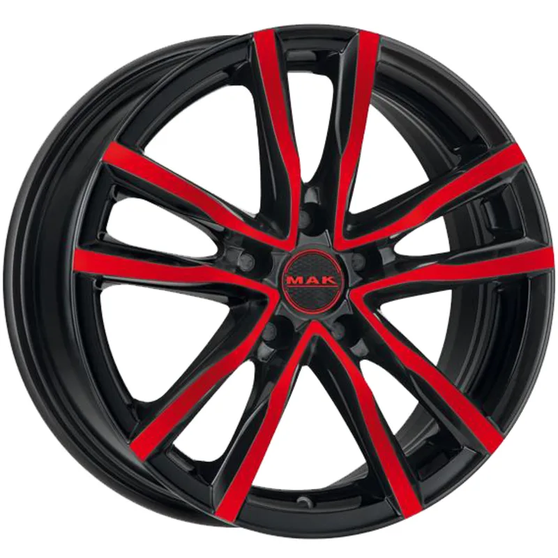 MAK 7x17/5x114,3 ET40 D76 Milano Black Red Face