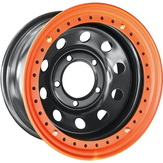 Off-Road Wheels 8x16/5x150 ET-3 D113 Тойота Ленд Крузер 100 Черный с бедлоком (оранжевый)