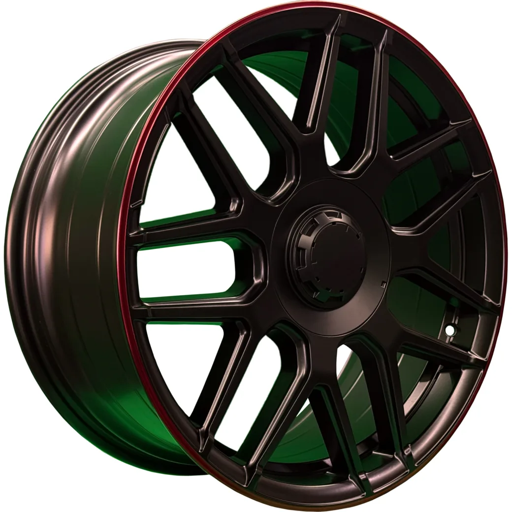 8,5x19/5x130 ET38 D66,6 L5424 Satin Black Red Lip (PDW)